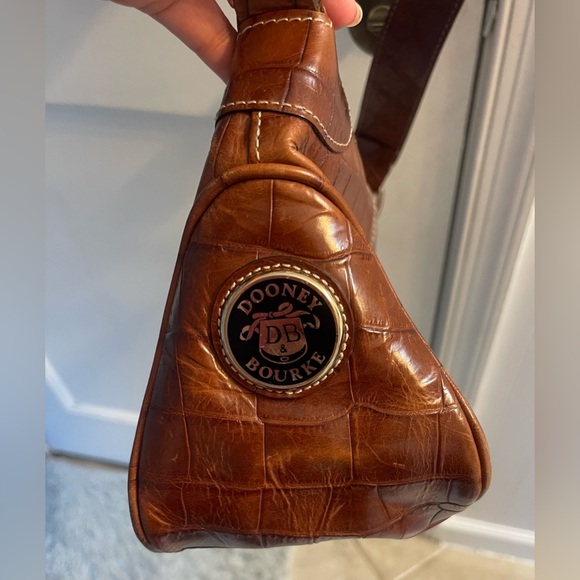 DOONEY & BOURKE LEATHER CROCODILE PURSE HAND BAG - Picture 3 of 8